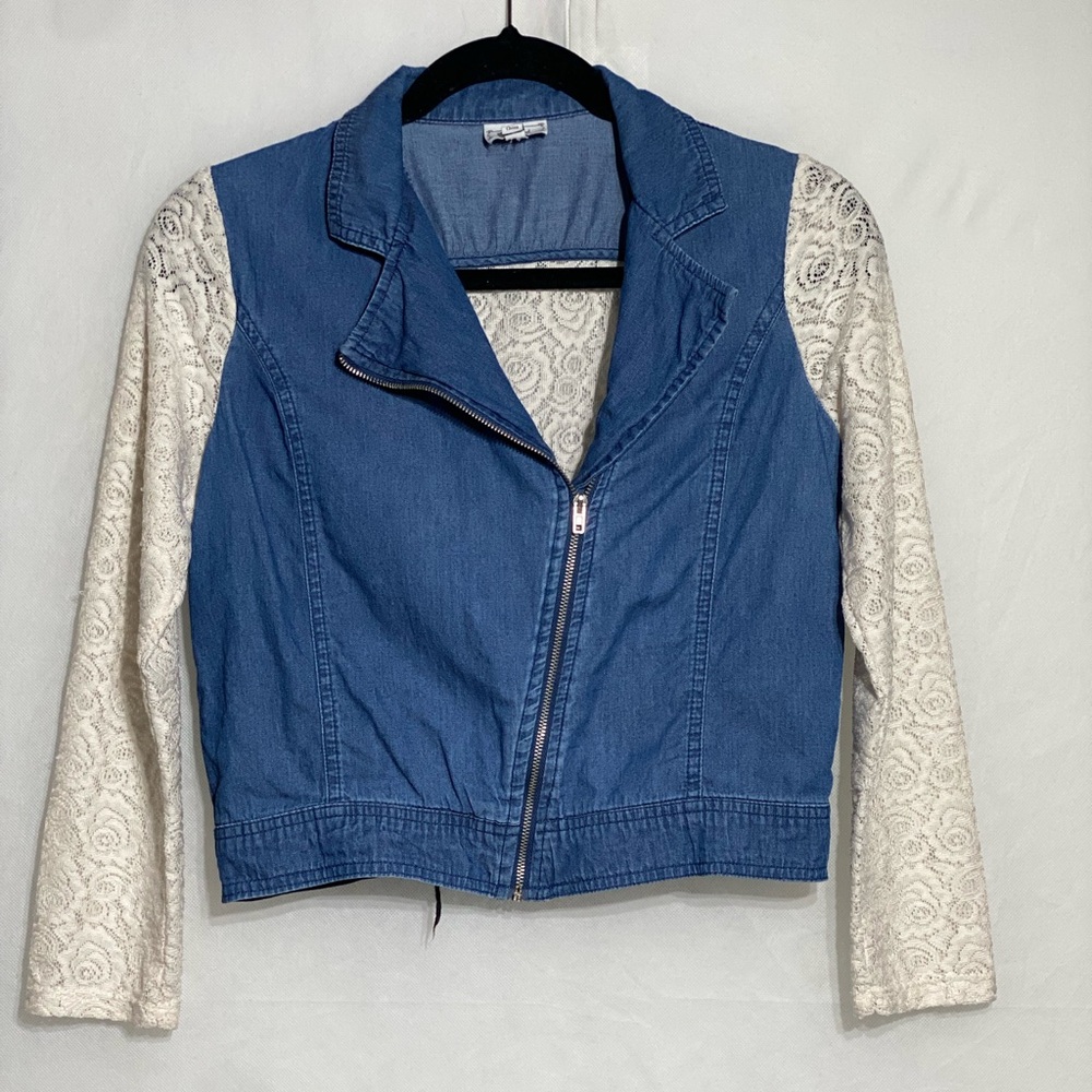 D-sign Disney Jean/lace zip jacket sizes large